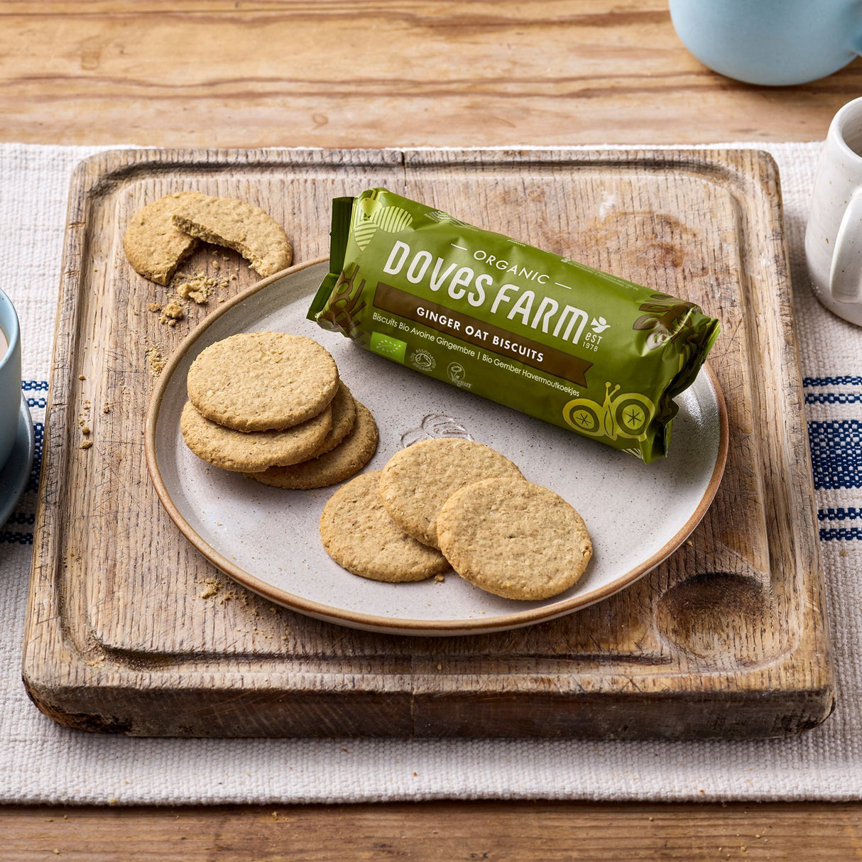 Doves Farm Ginger Oat Biscuits Økologisk | 200 gr fra Doves Farm på Mecindo.dk