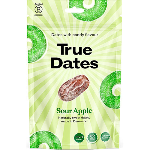 True Dates Sour Apple | 100 gr fra True Dates på Mecindo.dk