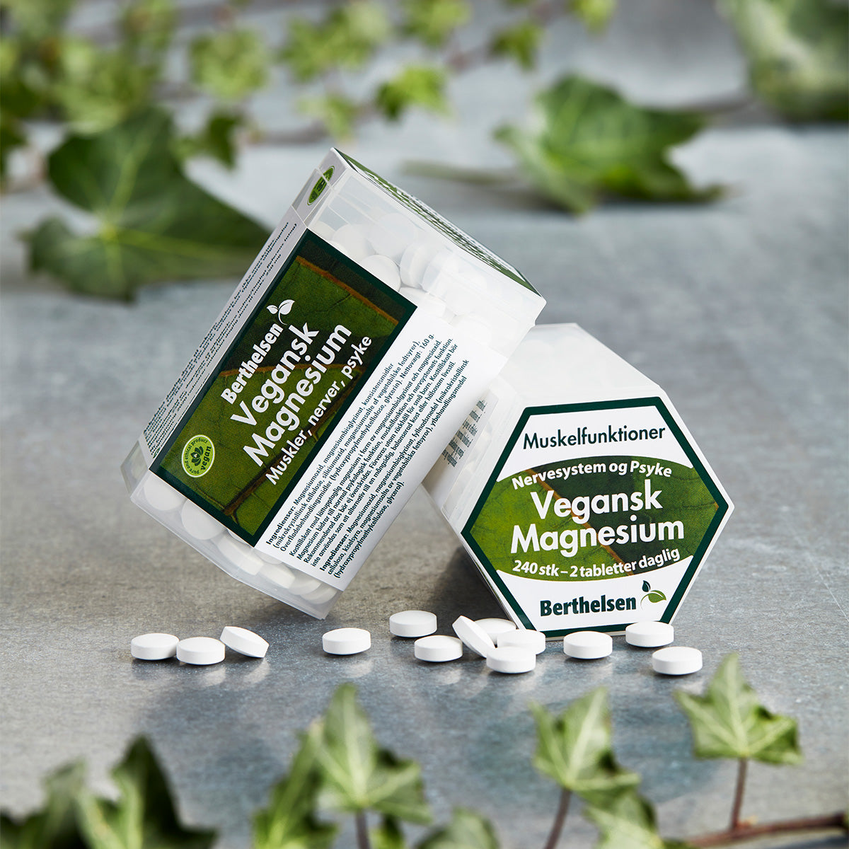 Berthelsen Magnesium Vegansk | 240 Tabl. fra Berthelsen på Mecindo.dk