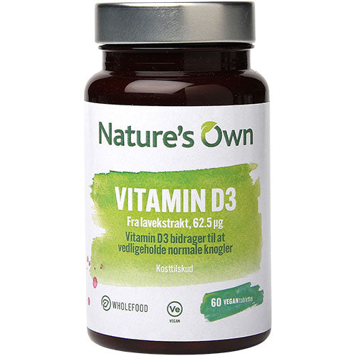 Natures Own Vitamin D3 Vegan | 60 Tabl. fra Natures Own på Mecindo.dk