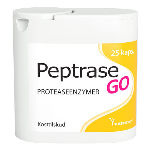 Biosym Peptrase Go | 25 kapsler fra Biosym på Mecindo.dk