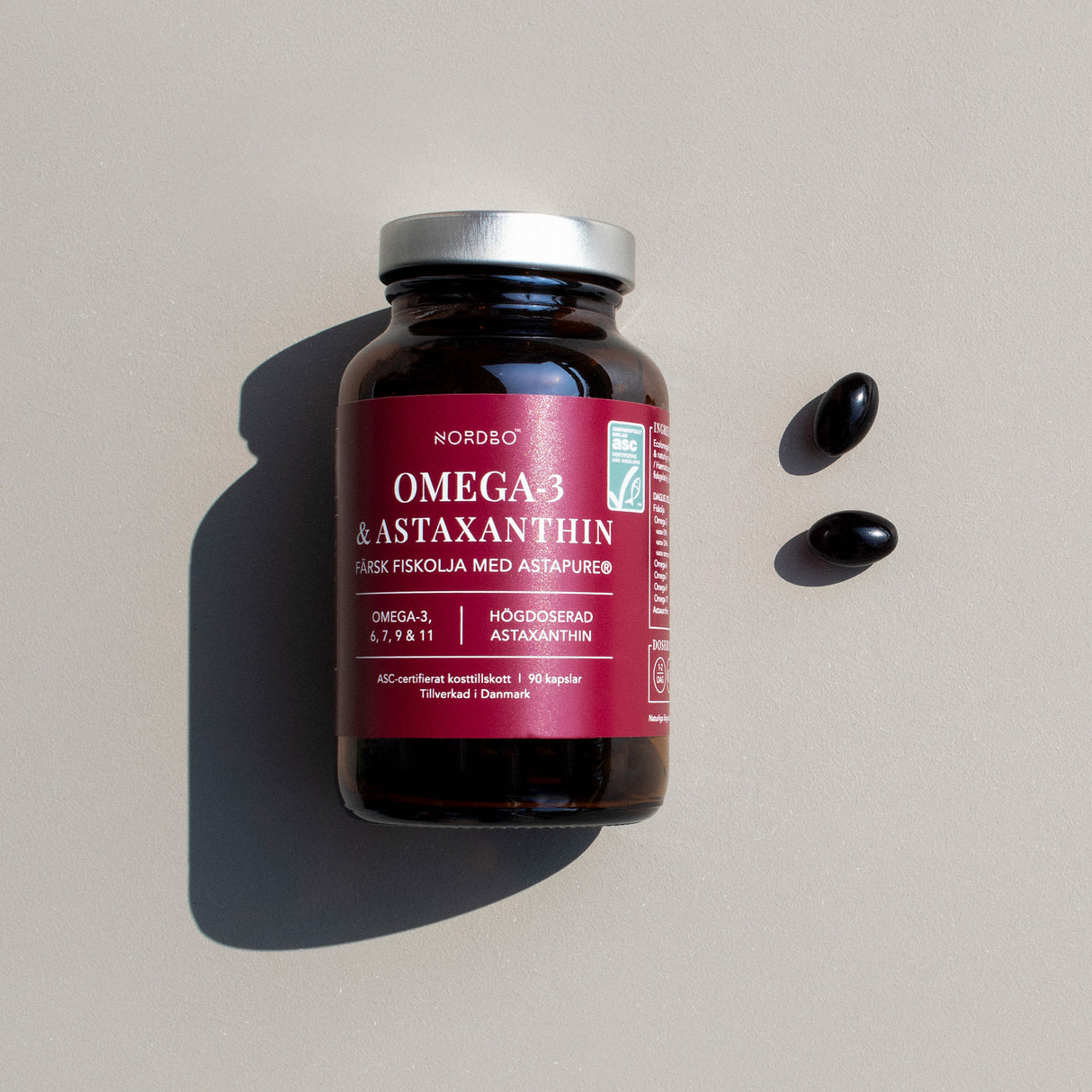 NORDBO Omega-3 & Astaxanthin | 90 kapsler