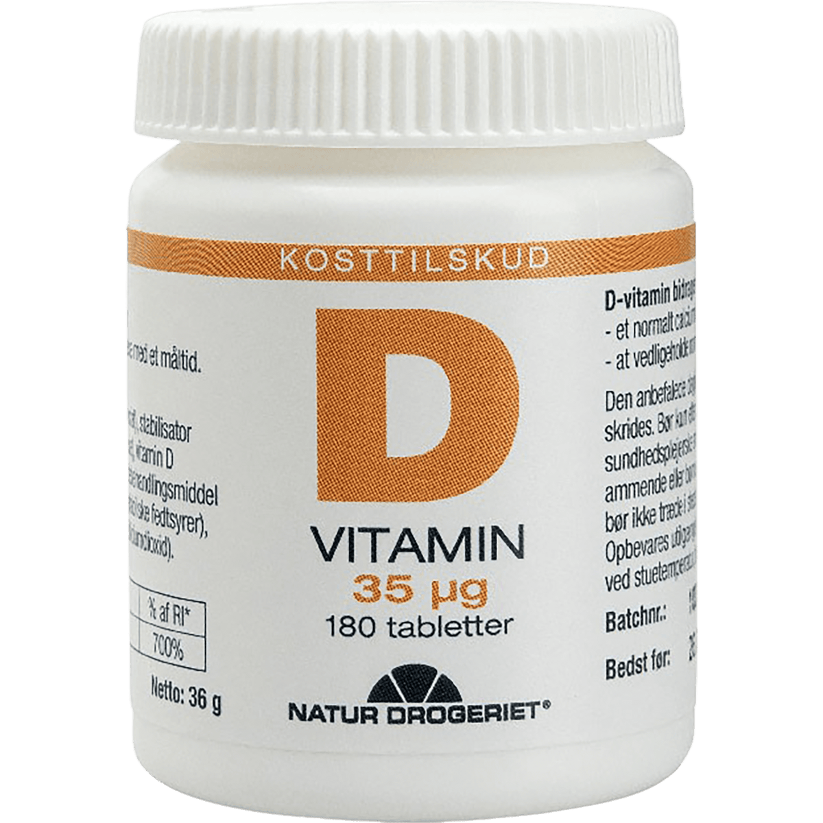 Natur-Drogeriet D3-vitamin 35 Ug | 180 tabletter