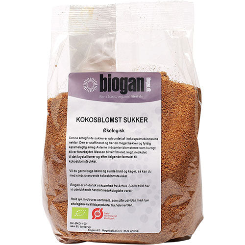 Biogan Økologisk Kokosblomst Sukker | 500 gr fra Biogan på Mecindo.dk