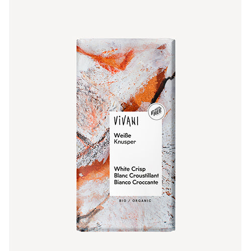 Vivani Hvid Chokolade M. Crisp Økologisk | 100 gr fra Vivani på Mecindo.dk