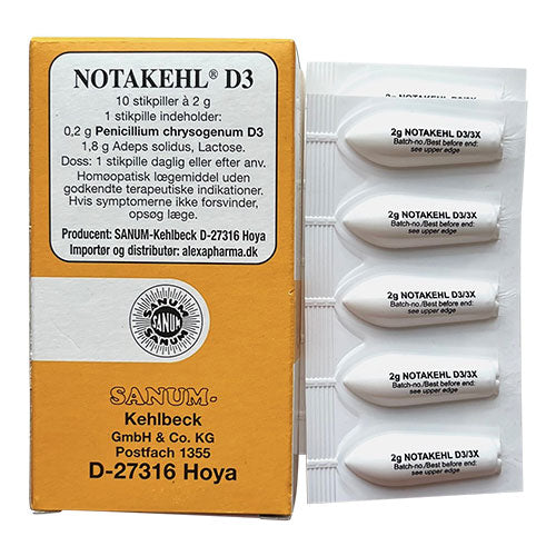 Notakehl Stikpiller D3 fra Mecindo.dk på Mecindo.dk
