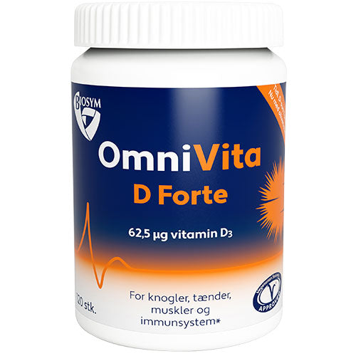 Biosym Omnivita D Forte | 120 kapsler fra Biosym på Mecindo.dk