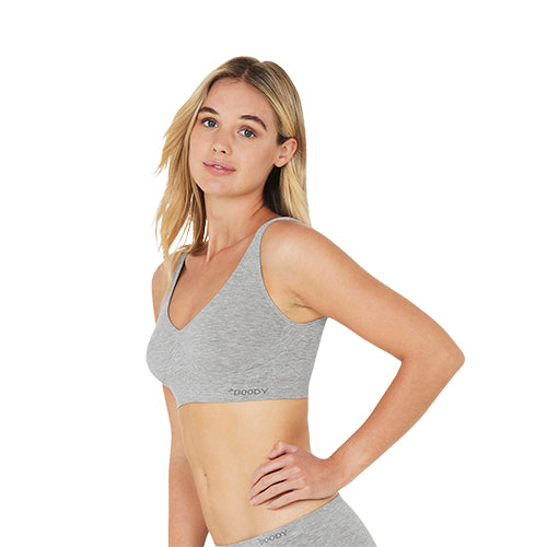Boody Shaper Crop Bra Lysegrå | Str. L fra Boody på Mecindo.dk