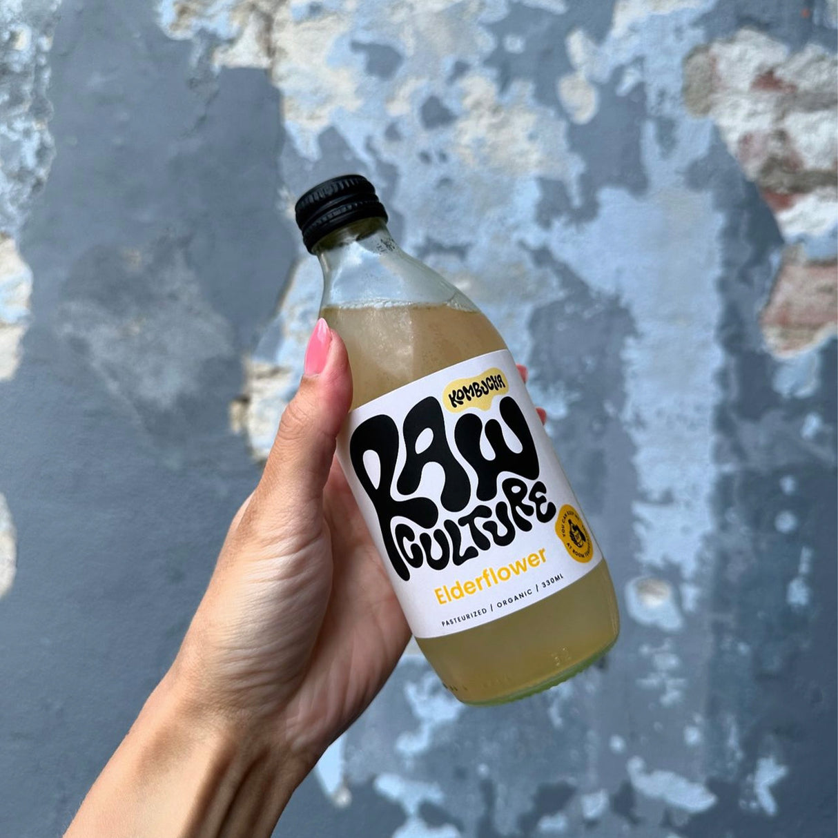 Raw Culture Kombucha Hyldeblomst Økologisk | 330 ml fra Raw Culture på Mecindo.dk