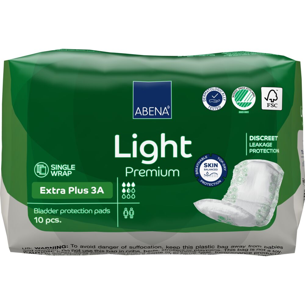 Abena Light 10 stk | Extra Plus 3A fra Abena på Mecindo.dk