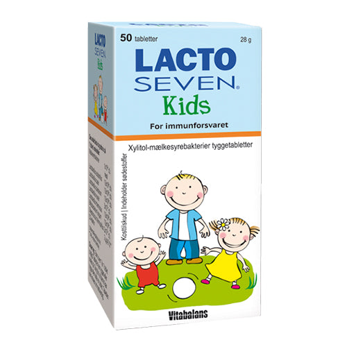 LactoSeven Kids | 50 tabletter fra LactoSeven på Mecindo.dk