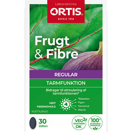 Ortis Frugt & Fibre Tabletter | 30 Tabl. fra Ortis på Mecindo.dk