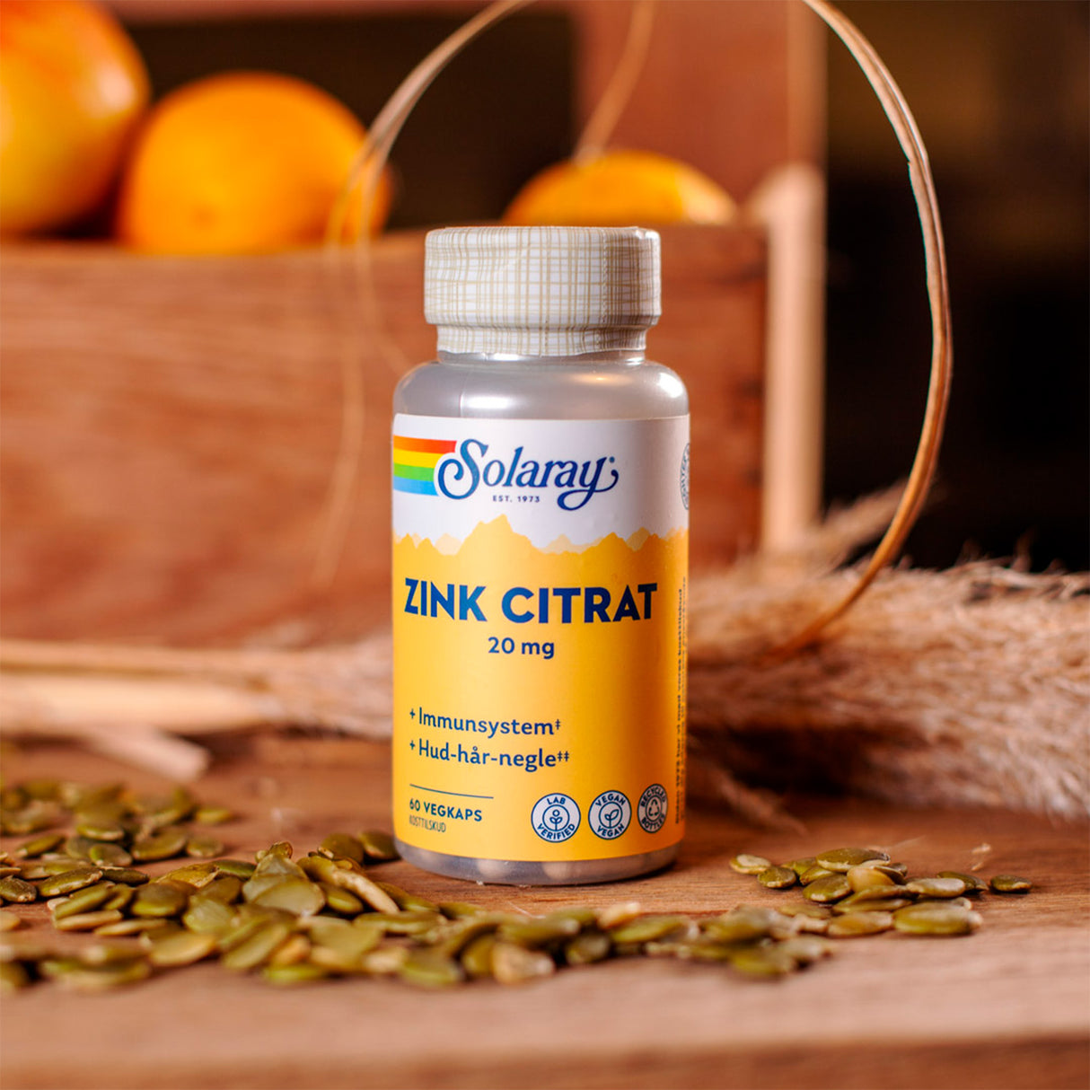 Solaray Zink Citrat | 60 kapsler fra Solaray på Mecindo.dk