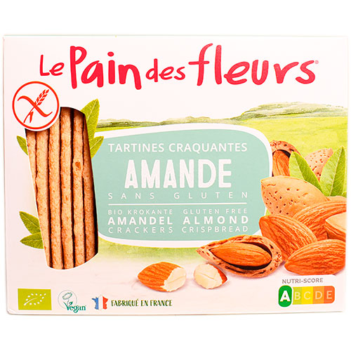Le pain des fleurs Mandelknækbrød Økologisk | 150 g fra Le pain des fleurs på Mecindo.dk