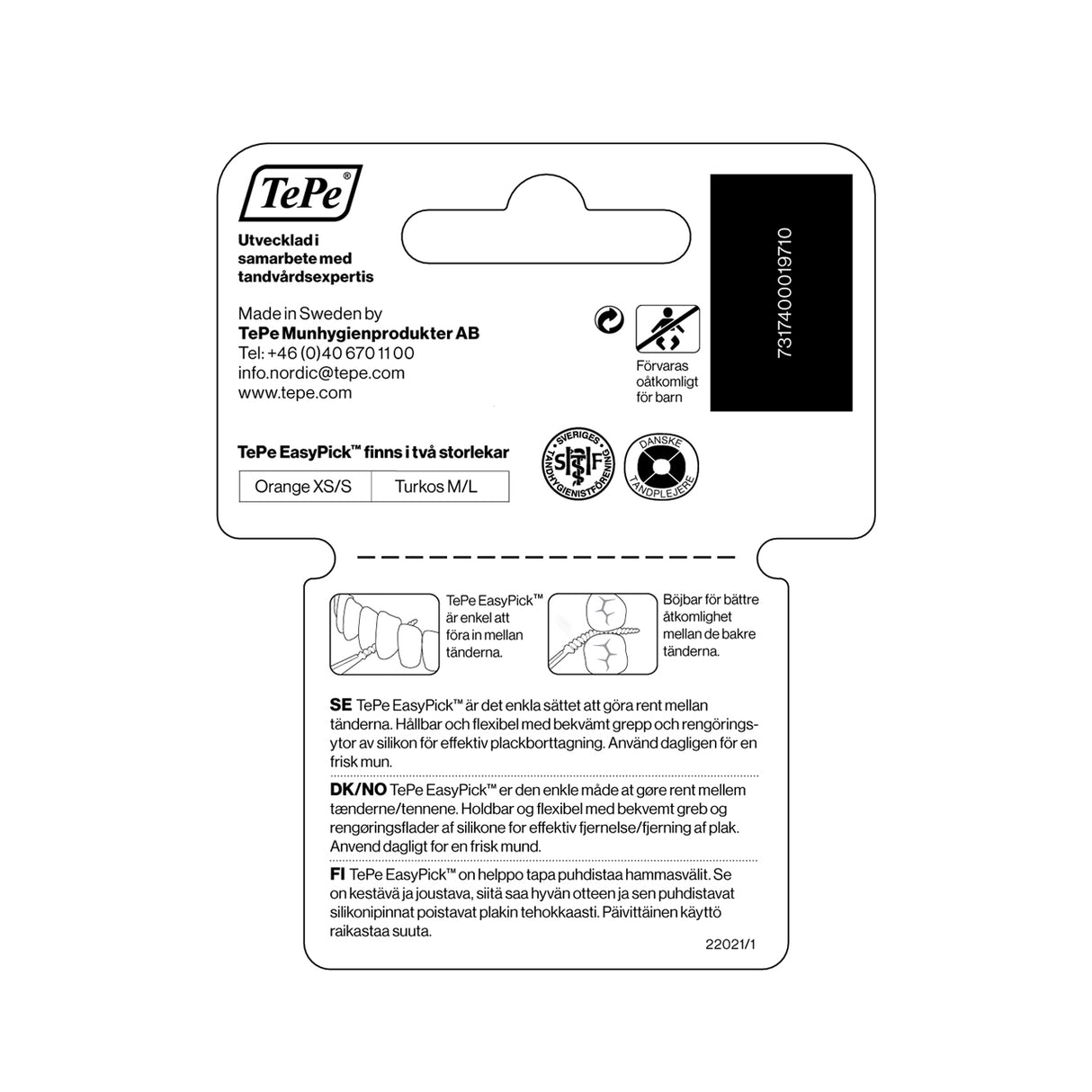 TePe Easypick Tandstikker Xs/s | 36 stk fra TePe på Mecindo.dk