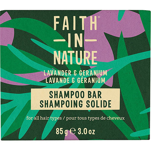 Faith in Nature Shampoo Bar (85 gr) | Lavendel & Geranium fra Faith in Nature på Mecindo.dk