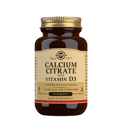 Solgar Calcium Citrate+d3 | 60 Tabl. fra Solgar på Mecindo.dk