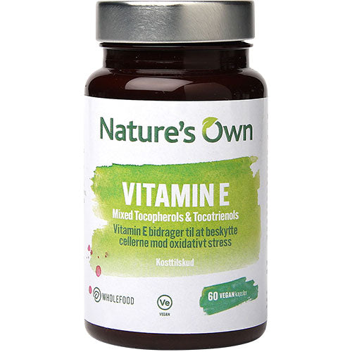 Natures Own Vitamin E Mixed Tocopherols & Tocotrieno | 60 kapsler fra Natures Own på Mecindo.dk