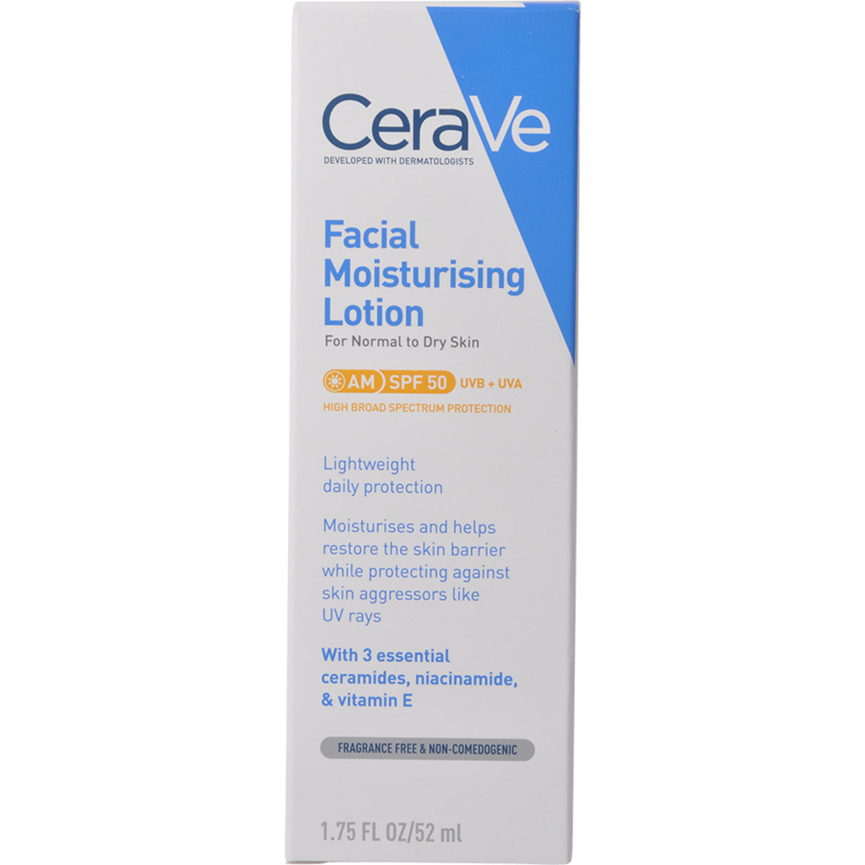 CeraVe Facial Moisturising Lotion Spf50 | 52 ml fra CeraVe på Mecindo.dk