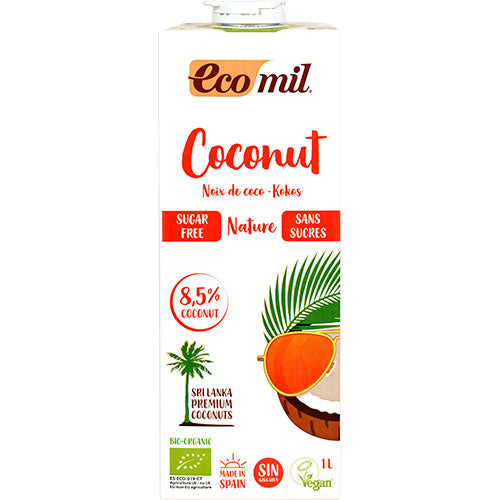 Ecomil Kokos Mælk U. Sukker Økologisk | 1 ltr fra Ecomil på Mecindo.dk