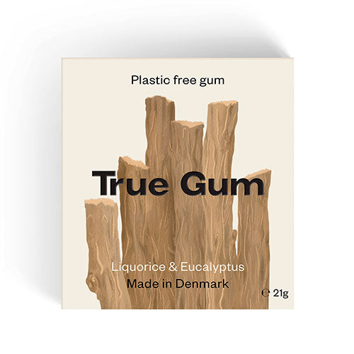 True Gum Liquorice & Eucalyptus | 21 gr fra True Gum på Mecindo.dk