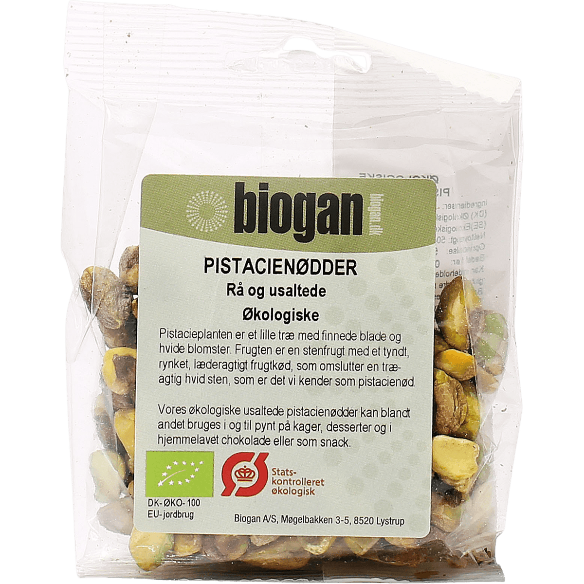 Biogan Økologiske Pistacienødder | 50 g