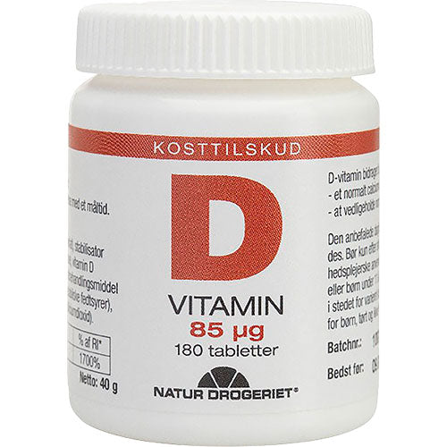 D3-vitamin 85 Mcg, fra Natur-Drogeriet på Mecindo.dk