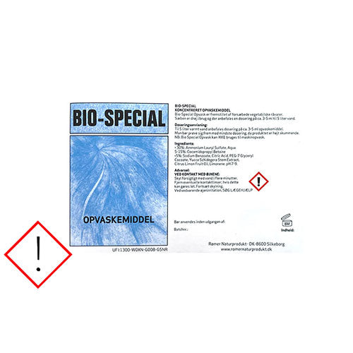 Bio Special Opvask | 2500 ml fra Bio Special på Mecindo.dk