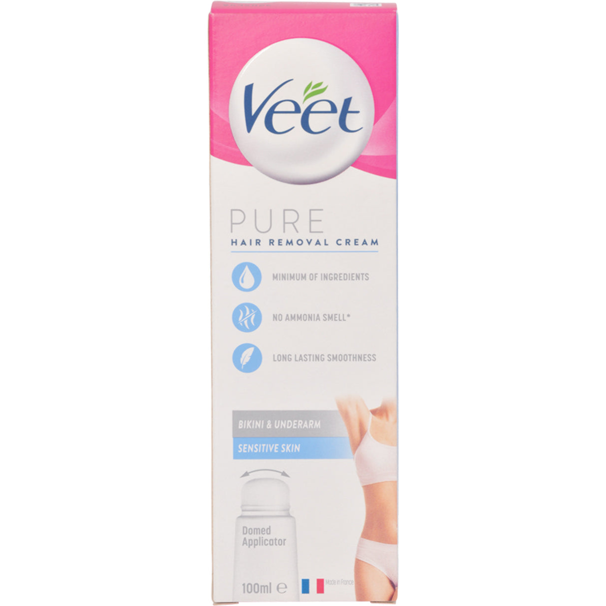 Veet Pure Hair Removal Cream Sensitive Skin Bikini & Underarm | 100 ml fra Veet på Mecindo.dk