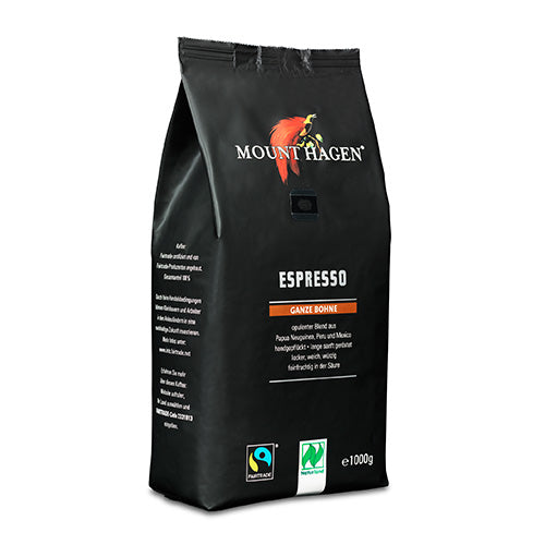 Mount Hagen Kaffebønner Espresso Økologisk | 1 kg fra Mount Hagen på Mecindo.dk