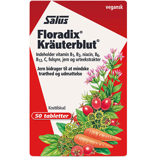 Salus Floradix Kräuterblut | 50 Tabl. fra Salus på Mecindo.dk