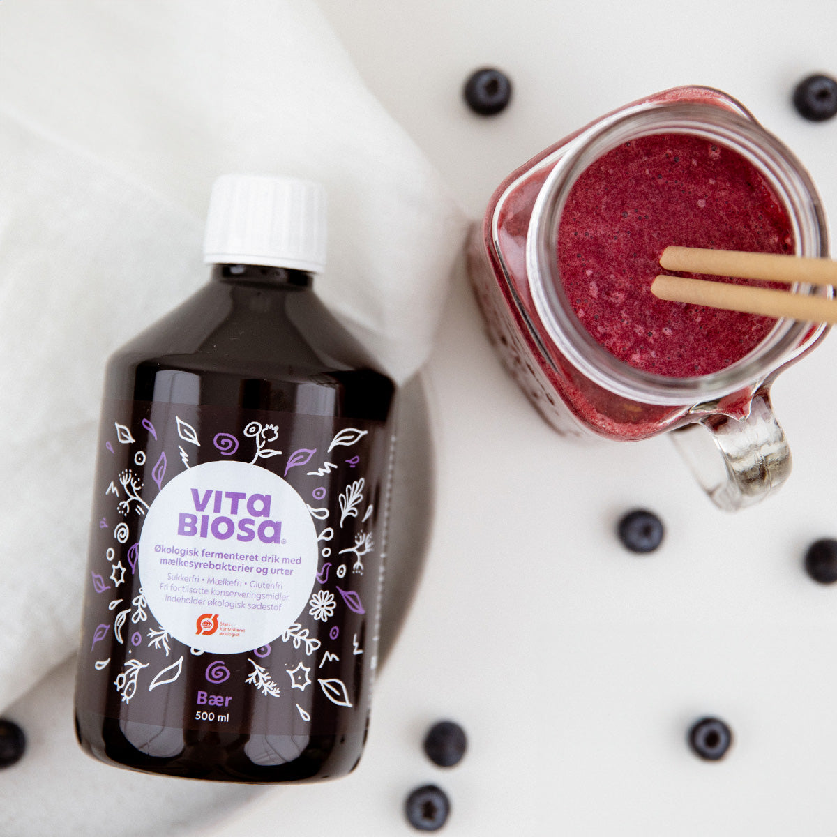Vita Biosa Bær Økologisk | 500 ml fra Vita Biosa på Mecindo.dk