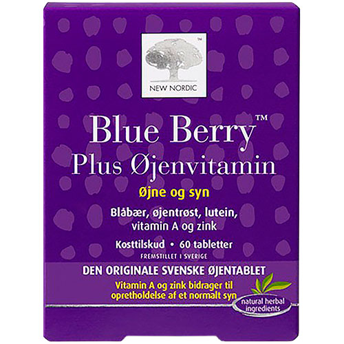 New Nordic Blue Berry Plus Øjenvitamin | 60 Tabl. fra New Nordic på Mecindo.dk