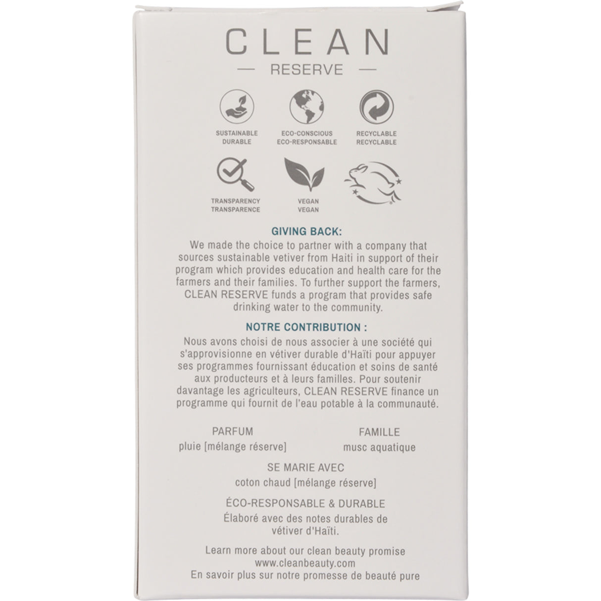 Clean Reserve Rain Edp | 50 ml fra Clean på Mecindo.dk