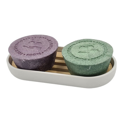 Skoon Sæbebar-holder I Bambus Med Hvid Rist fra Skoon på Mecindo.dk