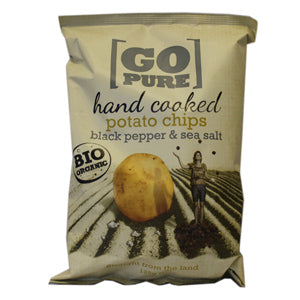 Chips Med Salt Og Peber Økologisk Pure Chips | 125 gr fra Yellow Chips Pure Chips på Mecindo.dk