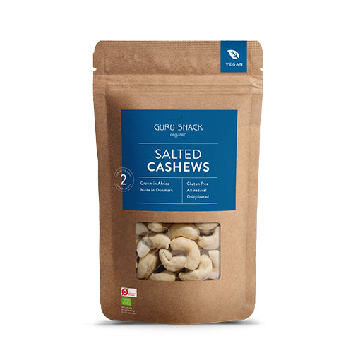 Guru Snack Cashews Salted Økologisk | 100 gr fra Guru Snack på Mecindo.dk