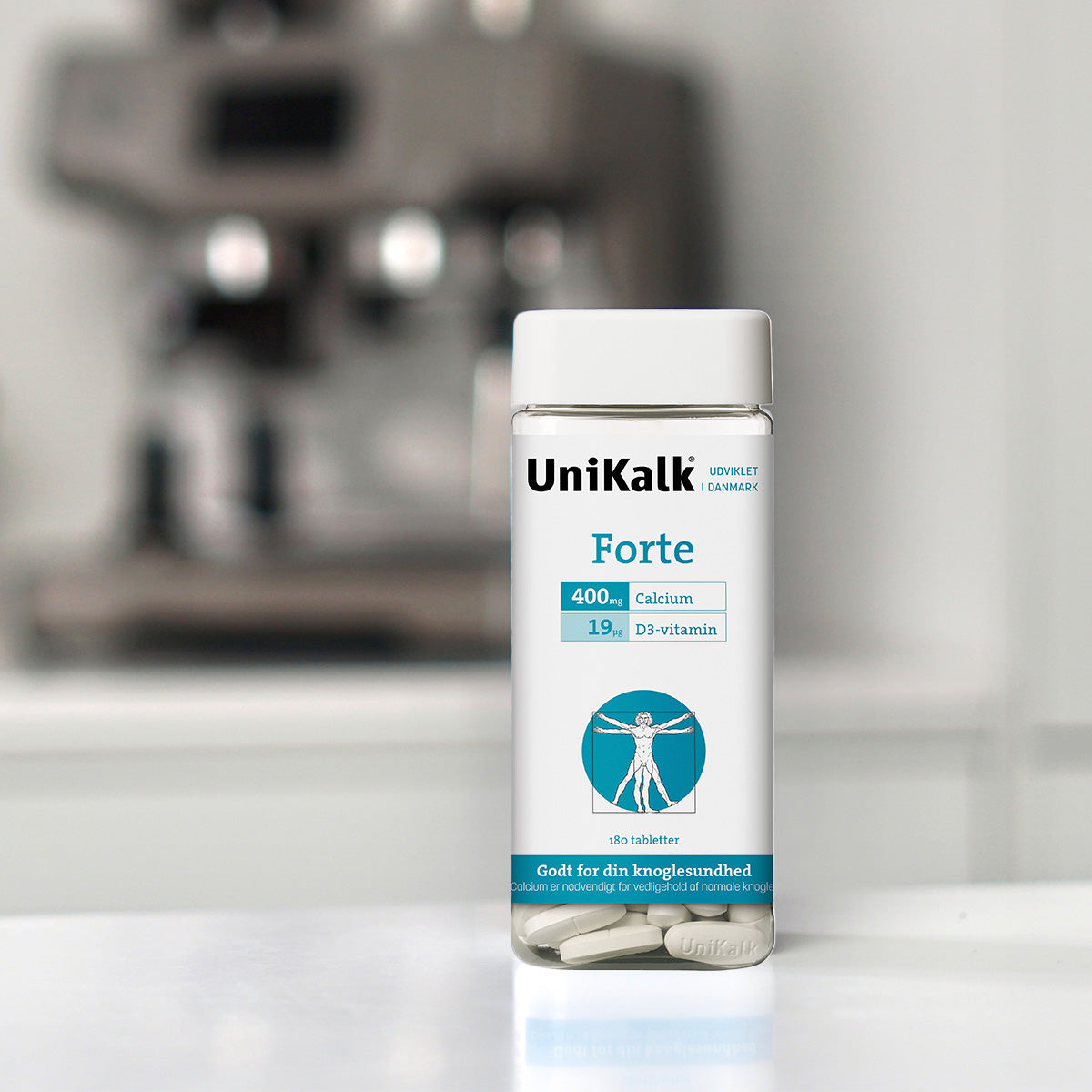 Unikalk Forte | 180 Tabl. fra Unikalk på Mecindo.dk