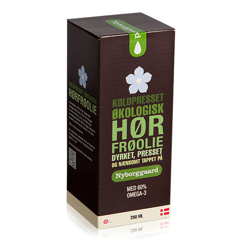 Nyborggaard Hørfrøolie Koldpresset Økologisk | 250 ml fra Nyborggaard på Mecindo.dk
