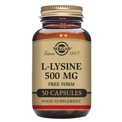 Solgar L-lysine Aminosyre | 50 kapsler fra Solgar på Mecindo.dk