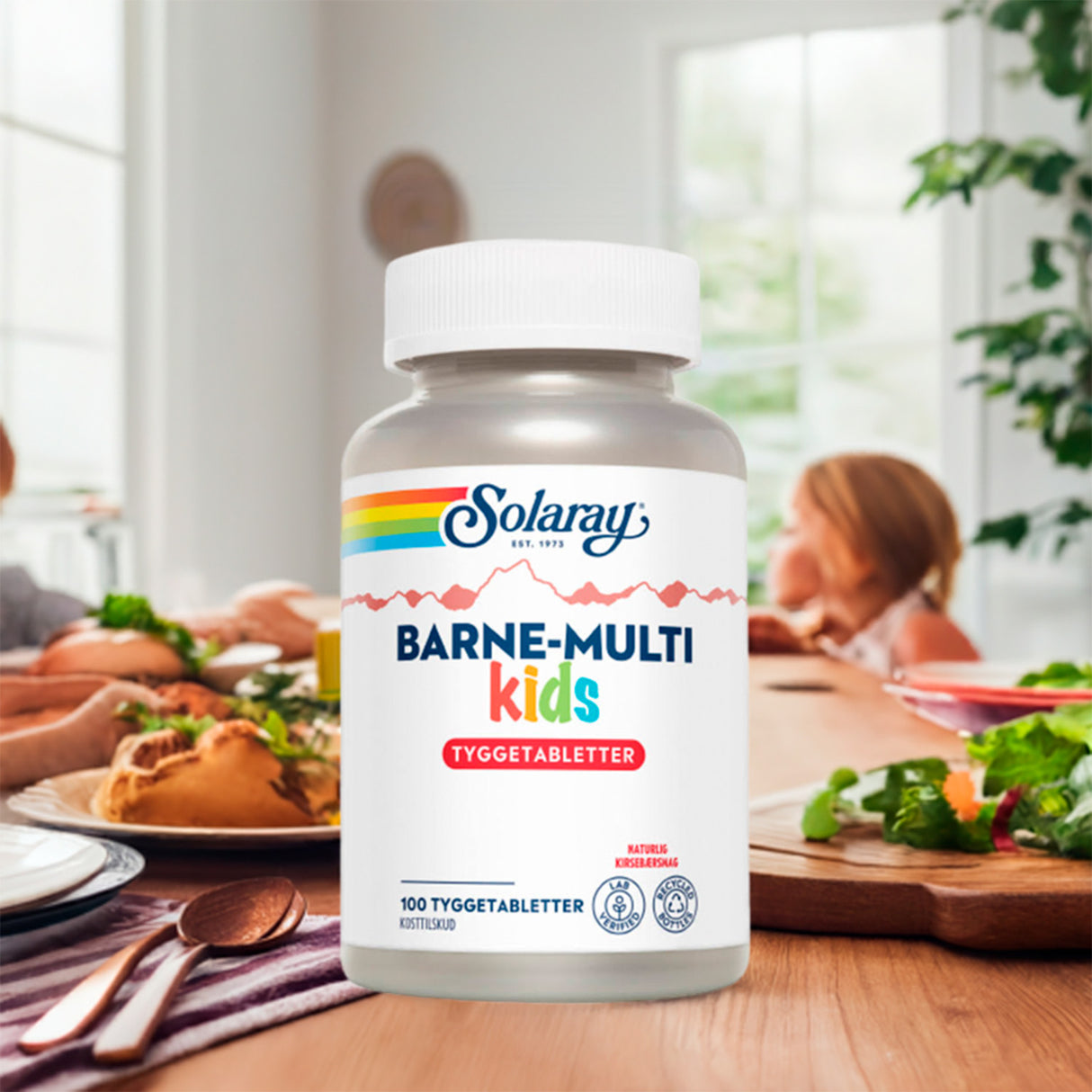 Solaray Barne-multi Tyggevit. Børn | 100 Tabl. fra Solaray på Mecindo.dk