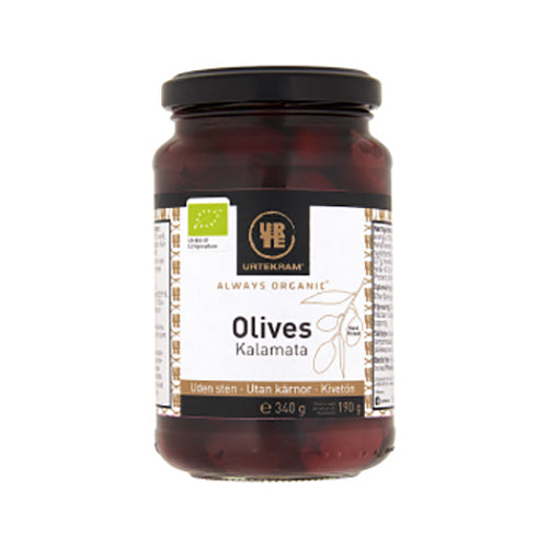 Urtekram Olives Kalamata U. Sten Økologisk | 340 gr fra Urtekram på Mecindo.dk
