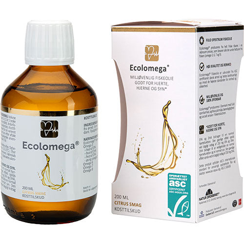 Natur-Drogeriet Ecolomega Fiskeolie | 200 ml fra Natur-Drogeriet på Mecindo.dk