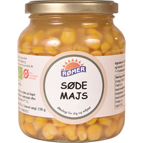 Rømer Søde Majs I Glas Økologisk | 350 gr fra Rømer på Mecindo.dk