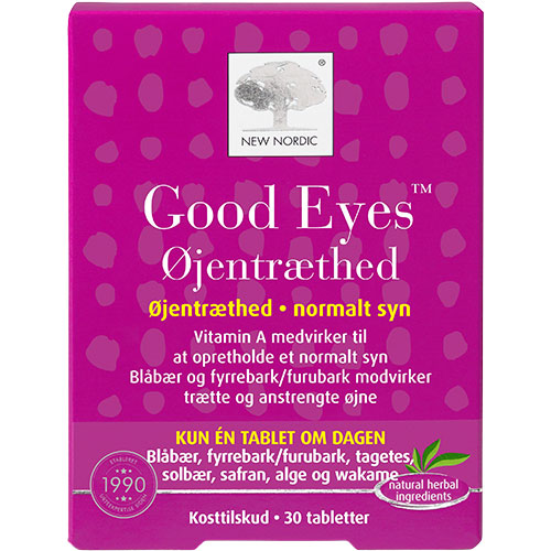 New Nordic Good Eyes Øjentræthed | 30 Tabl. fra New Nordic på Mecindo.dk