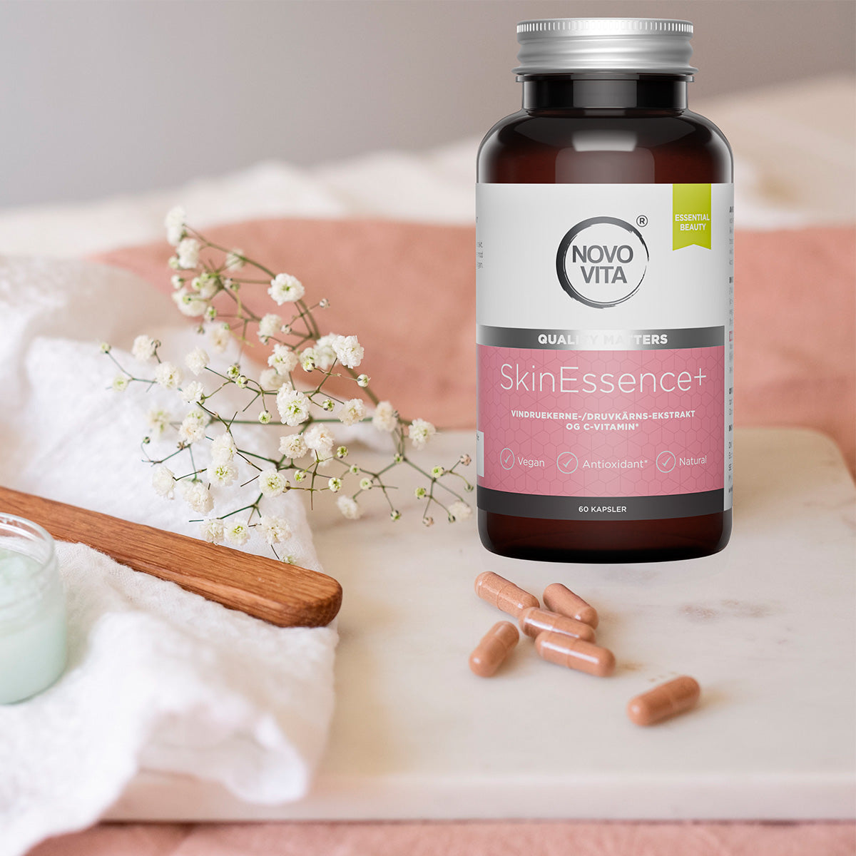 Novo Vita Skinessence+ | 60 kapsler fra Novo Vita på Mecindo.dk