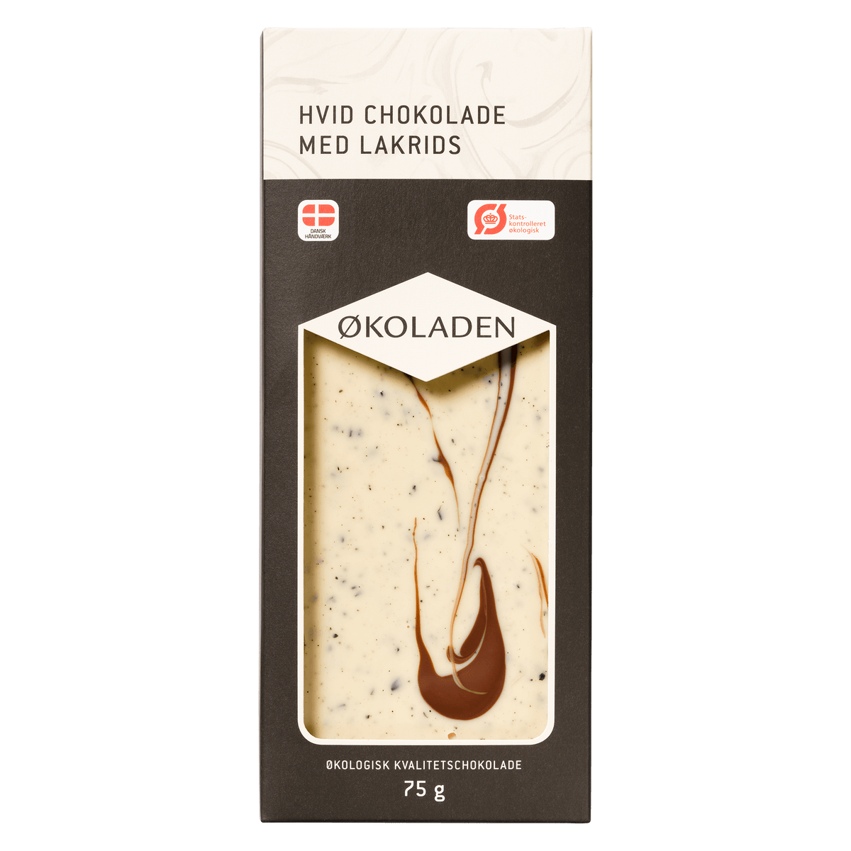 Økoladen Chokolade Hvid Lakrids Økologisk | 75 g