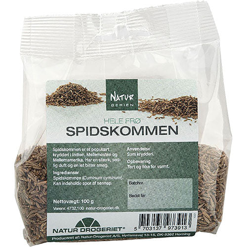 Natur-Drogeriet Spidskommen Hele Frø | 100 gr fra Natur-Drogeriet på Mecindo.dk