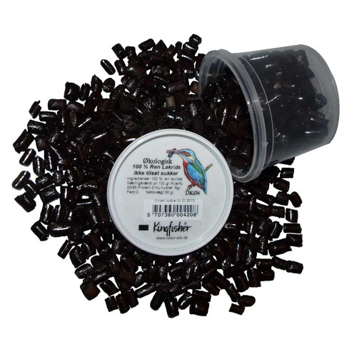 Kingfisher 100% Ren Lakrids Økologisk Kingfisher | 70 gr fra Kingfisher på Mecindo.dk