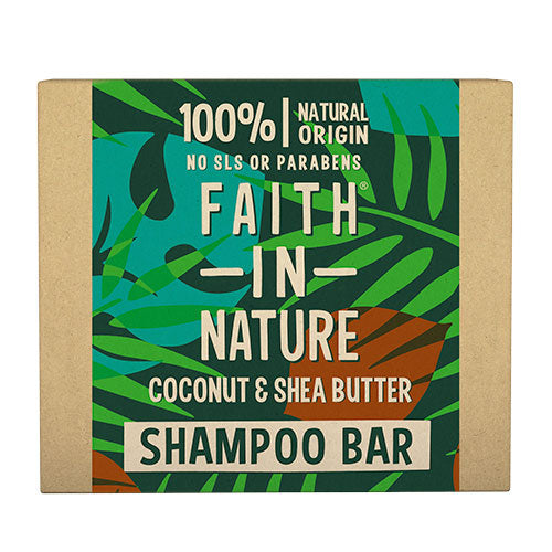 Faith in Nature Shampoo Bar (85 gr) | Kokos & Sheasmør fra Faith in Nature på Mecindo.dk